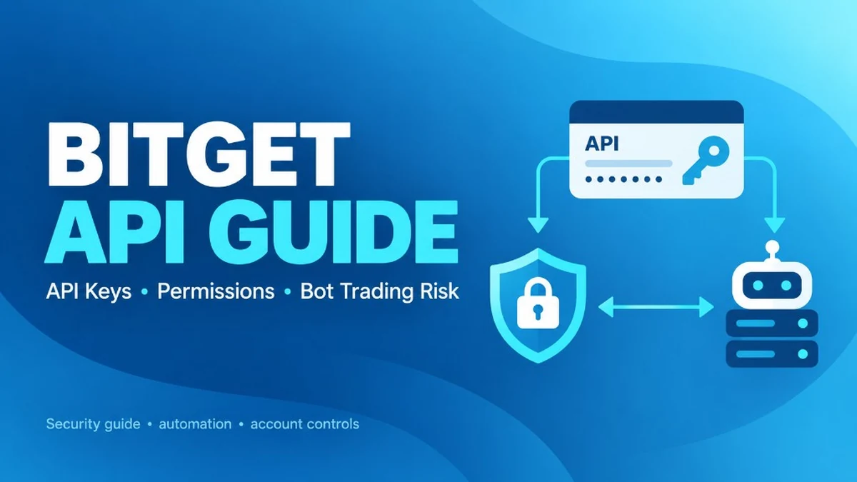 Bitget API guide cover on API keys, permissions and bot trading risk