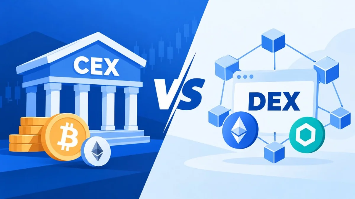 CEX vs DEX cover comparing custody, liquidity, fees and trading risk