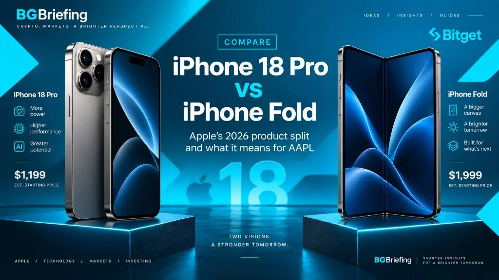 iPhone 18 Pro vs iPhone Fold 2026 compare cover showing Apple product split and AAPL impact