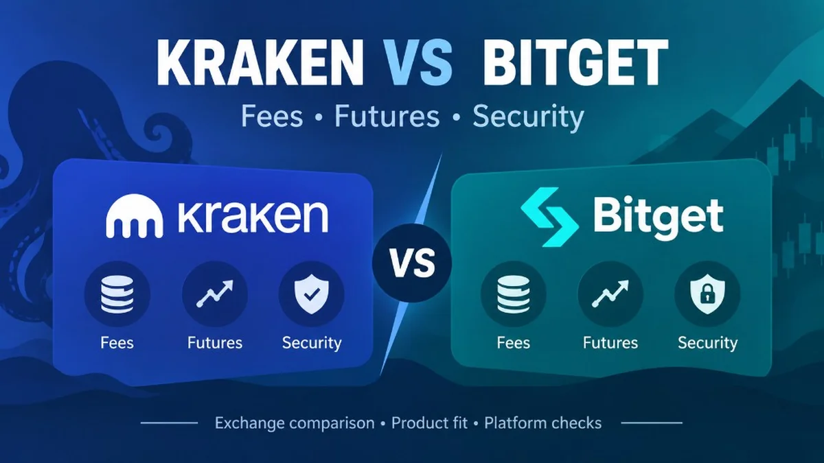 Kraken vs Bitget comparison cover on fees, futures and security