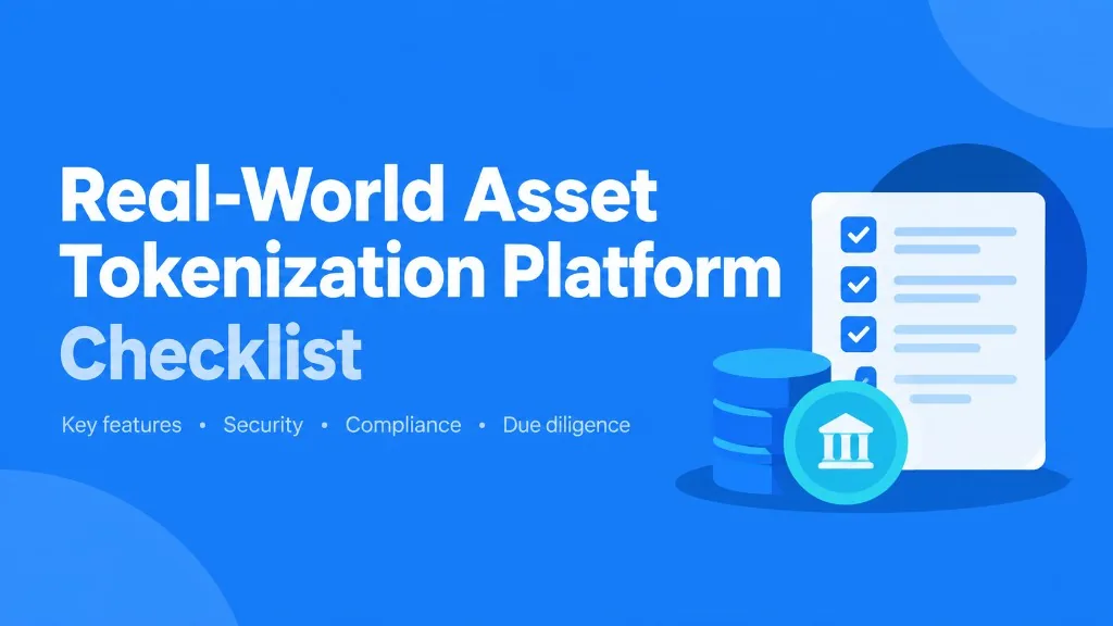 Real-world asset tokenization platform checklist cover on custody, liquidity and risk