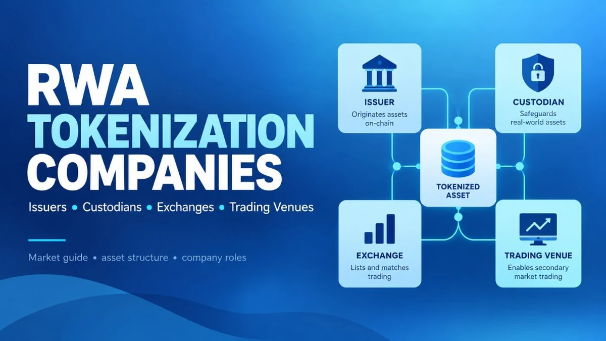 RWA tokenization companies cover on issuers, custodians, exchanges and trading venues
